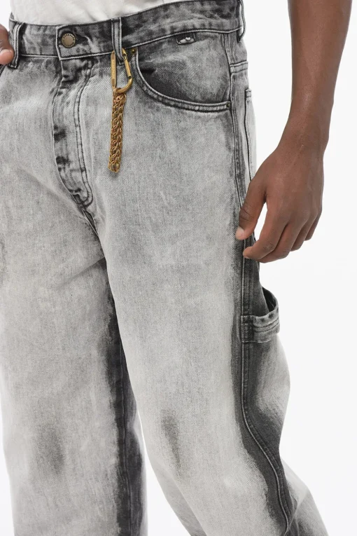 Online Jeans Delavè JOHN con Fondo Sfrangiato 23cm Uomo Jeans