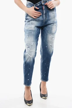 Best Jeans Delavè 80'S Fit con Dettagli Distressed 14cm Donna Jeans