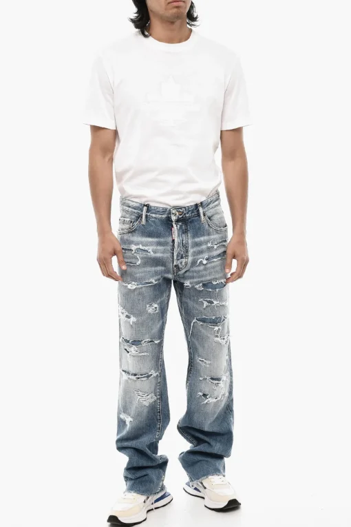 Jeans Distressed Baggy Fit a Vita Regolare>Dsquared2 Best