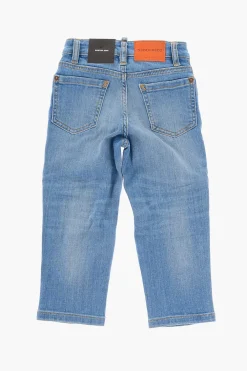 Jeans Distressed BOSTON con Bottone Logato></noscript>Dsquared2 Kids Online