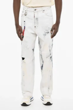 Jeans Distressed in Effetto Acid Wash>Dsquared2 Online