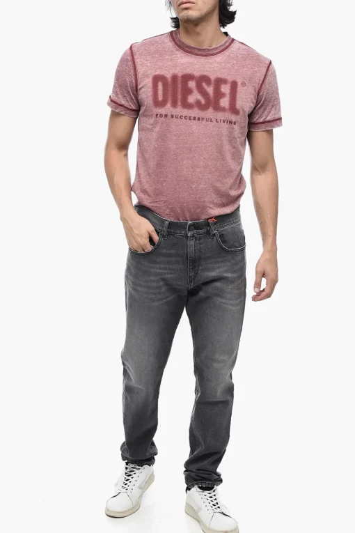 New Jeans D-STRUKT con Effetto Distressed 17cm Uomo Jeans