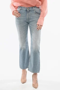 Fashion Jeans Flared Fit in Denim Lavaggio Chiaro 23cm Donna Jeans