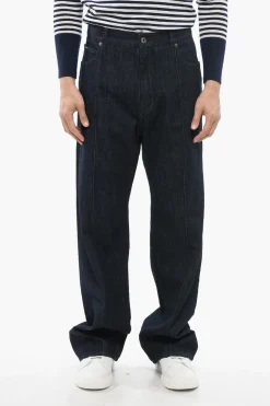 Jeans in Denim Lavaggio Scuro con Pince Frontale 24cm>Dolce & Gabbana New