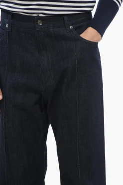 Jeans in Denim Lavaggio Scuro con Pince Frontale 24cm>Dolce & Gabbana New