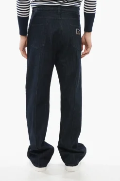 Jeans in Denim Lavaggio Scuro con Pince Frontale 24cm></noscript>Dolce & Gabbana New