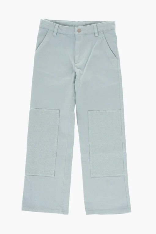 Jeans in Twill di Cotone con Bottone Logato>Dior Kids Sale