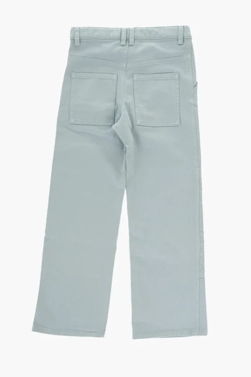 Jeans in Twill di Cotone con Bottone Logato>Dior Kids Sale
