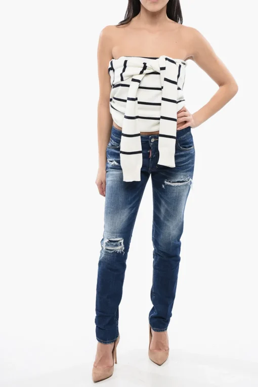 Jeans Jennifer Fit in Denim Lavaggio Scuro 15cm>Dsquared2 Outlet