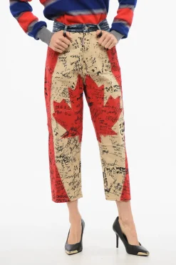 Jeans Kawaii Fit in Denim Patchwork 21cm>Dsquared2 Online