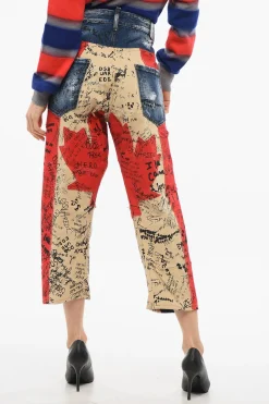 Jeans Kawaii Fit in Denim Patchwork 21cm></noscript>Dsquared2 Online
