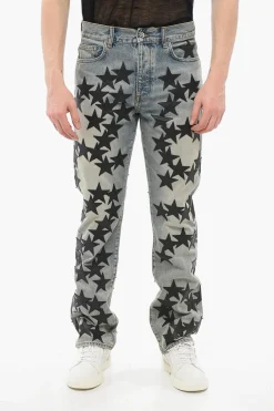 Jeans Lavaggio Vintage CHEMIST con Patches in Pelle 21cm>Amiri Clearance
