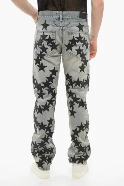 Jeans Lavaggio Vintage CHEMIST con Patches in Pelle 21cm>Amiri Clearance