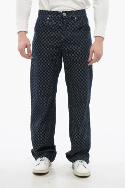 Jeans Loose Fit con Motivo Monogram>Balmain Clearance