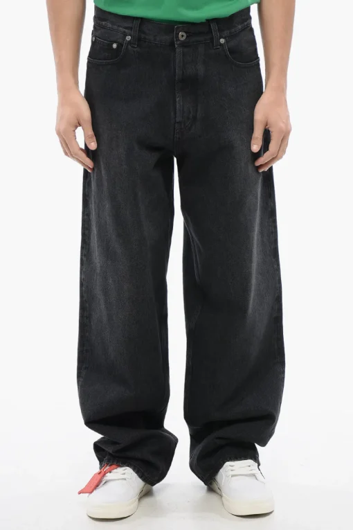 Jeans Loose-Fit Effetto Delavé 25cm>Off-White Best