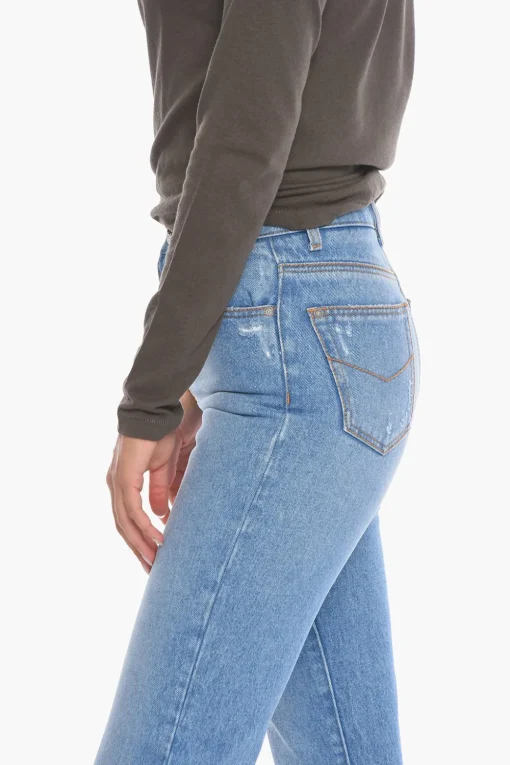 Best Jeans Mom Fit in Cotone con Risvolto 16cm Donna Jeans