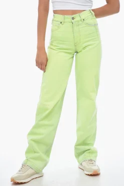 Sale Jeans Mom Fit in Denim Spalmato 22cm Donna Jeans