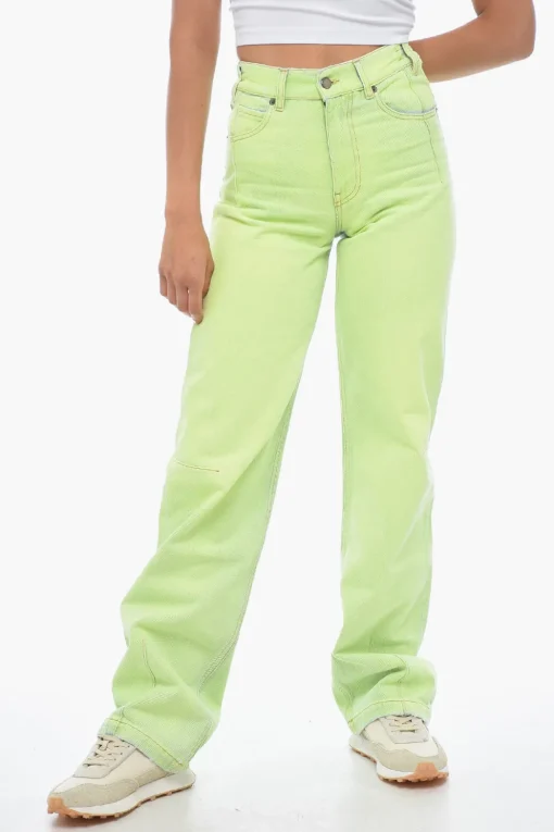 Sale Jeans Mom Fit in Denim Spalmato 22cm Donna Jeans