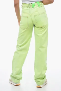 Sale Jeans Mom Fit in Denim Spalmato 22cm Donna Jeans