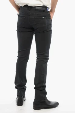 Hot Jeans NICK in Denim Stretch a Vita Media con Patch Logo in Cavallino 18cm Uomo Jeans