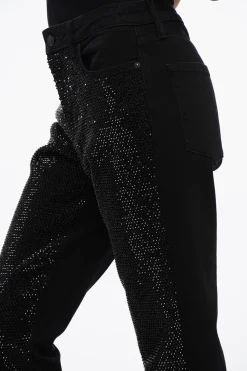 Clearance Jeans RALI a Gamba Dritta Impreziositi da Strass 16cm Donna Jeans