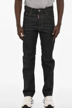Fashion Jeans Regtular Fit Con Maxi Ricamo Sul Retro Uomo Jeans