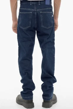Fashion Jeans Regular Fit a Gamba Dritta con Cuciture a Vista 21cm Uomo Jeans