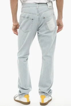 Jeans Regular Fit a Lavaggio Chiaro con Logo in Metallo 20cm>032c Discount