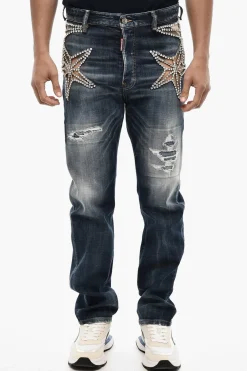 Jeans Regular Fit Con Gioielli>Dsquared2 Best