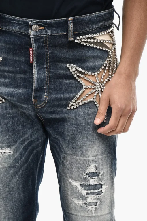 Jeans Regular Fit Con Gioielli>Dsquared2 Best