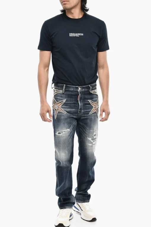 Jeans Regular Fit Con Gioielli>Dsquared2 Best