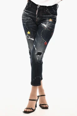 Jeans Regular Fit Distressed a Vita Regolare>Dsquared2 Hot