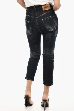 Jeans Regular Fit Distressed a Vita Regolare>Dsquared2 Hot