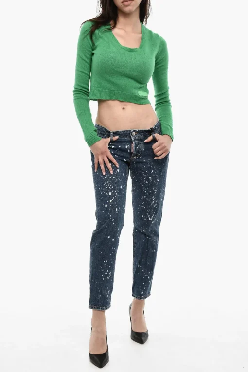 Hot Jeans Regular Fit Effetto Vintage Donna Jeans