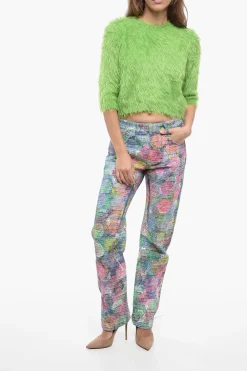 Jeans Regular Fit in Cotone Spalmato con Zip 17cm></noscript>Givenchy Discount