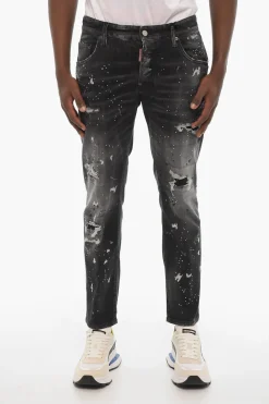 Jeans Regular Fit In Strass>Dsquared2 Sale