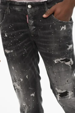 Jeans Regular Fit In Strass></noscript>Dsquared2 Sale