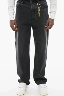 Online Jeans Regular Fit MARK Stone Washed con Catena 23cm Uomo Jeans