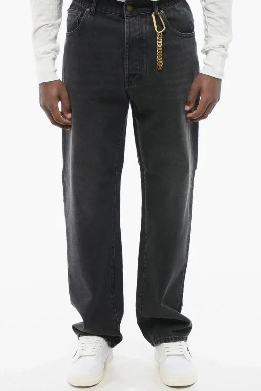 Online Jeans Regular Fit MARK Stone Washed con Catena 23cm Uomo Jeans
