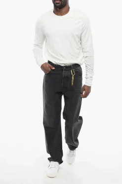 Online Jeans Regular Fit MARK Stone Washed con Catena 23cm Uomo Jeans