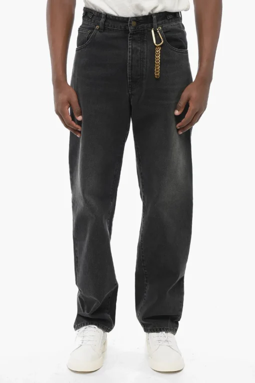 Online Jeans Regular Fit MARK Stone Washed con Catena 23cm Uomo Jeans