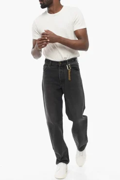 Online Jeans Regular Fit MARK Stone Washed con Catena 23cm Uomo Jeans