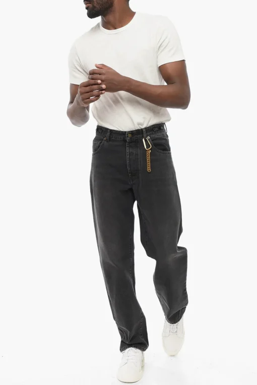 Online Jeans Regular Fit MARK Stone Washed con Catena 23cm Uomo Jeans