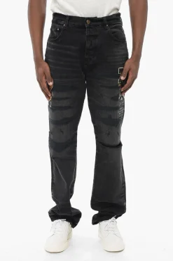 Sale Jeans Regular Fit VARSITY EAGLE con Ricami 22cm Uomo Jeans