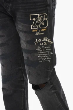 Sale Jeans Regular Fit VARSITY EAGLE con Ricami 22cm Uomo Jeans