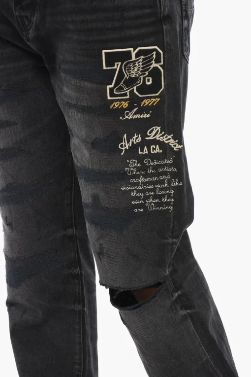 Sale Jeans Regular Fit VARSITY EAGLE con Ricami 22cm Uomo Jeans