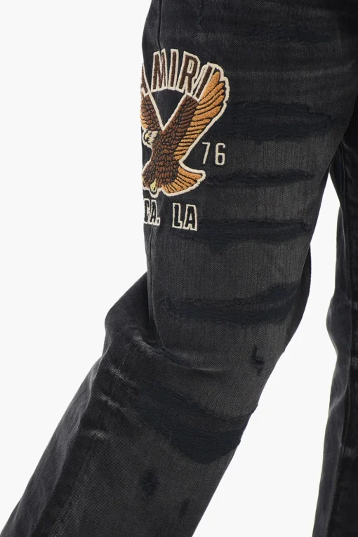 Sale Jeans Regular Fit VARSITY EAGLE con Ricami 22cm Uomo Jeans