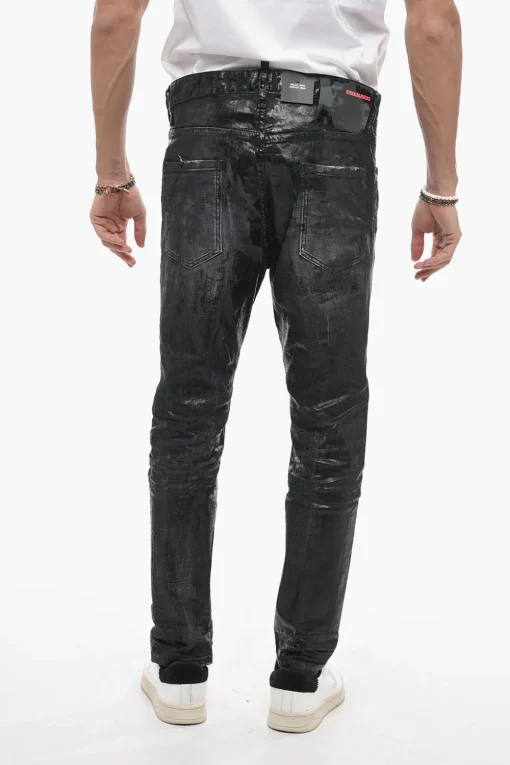 Discount Jeans Relax a Cavallo Basso con Dettaglio Distressed Uomo Jeans