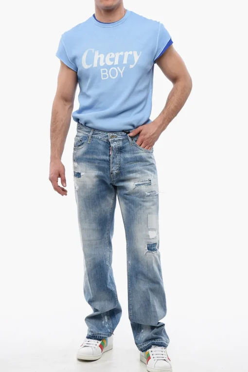 Jeans ROADIE Distressed con Lavaggio Chiaro>Dsquared2 Clearance