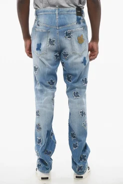 Sale Jeans Roadie Fit LEAF con Applicazioni All-Over 22cm Uomo Jeans